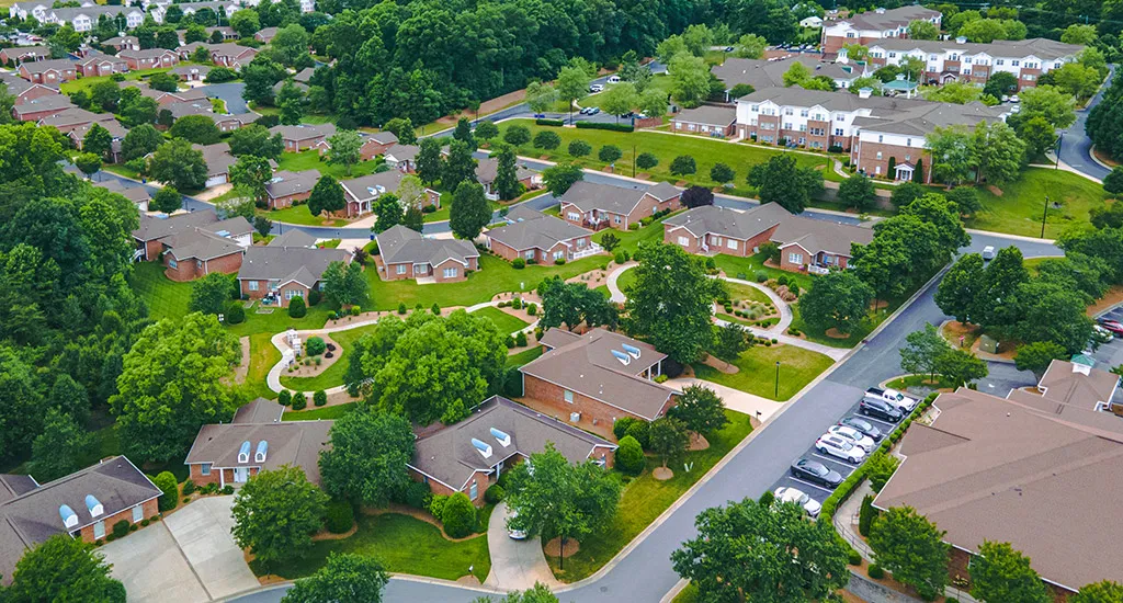 Homestead Hills Winston-Salem NC | Aerial Cottage Homes 01-2021