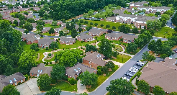 Homestead Hills Winston-Salem NC | Aerial Cottage Homes 01-2021